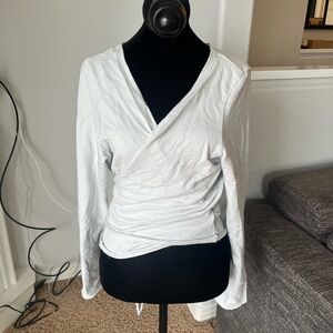 eberjey Wrap Long Sleeve Top